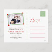 Whimsical Kerstbomen Winter Wonderland Foto Feestdagenkaart (Achterkant)