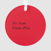 Whimsical-kerstboom Acrylversiering Ornament (achterkant)