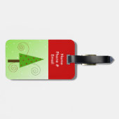 Whimsical-kerstboom Bagagelabel (Achterkant horizontaal)