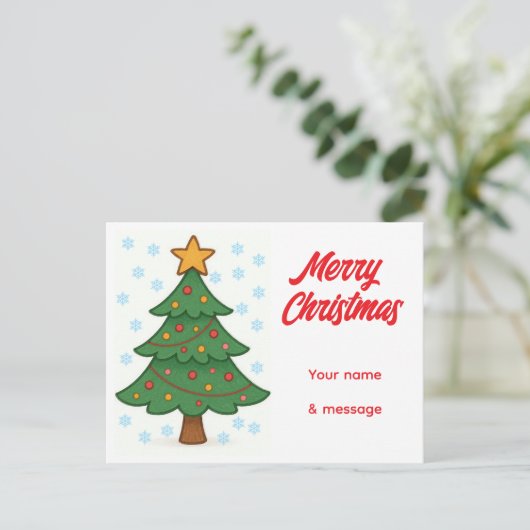 Whimsical-kerstboom Briefkaart