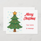 Whimsical-kerstboom Briefkaart (Voorkant / Achterkant)
