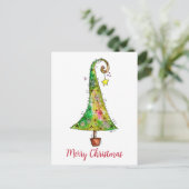 Whimsical-kerstboom Briefkaart (Staand voorkant)