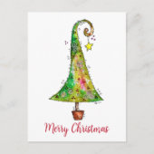 Whimsical-kerstboom Briefkaart (Voorkant)