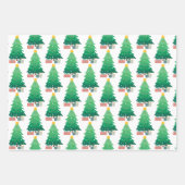 Whimsical-kerstboom en cadeautjes voor kerstmis inpakpapier vel (Voorkant 2)