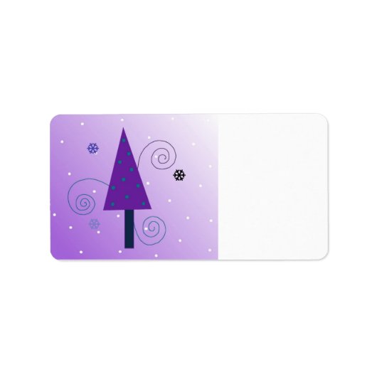 Whimsical-kerstboom Etiket (Voorkant)