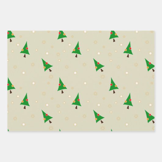 Whimsical-kerstboom Inpakpapier Vel (Voorkant 3)