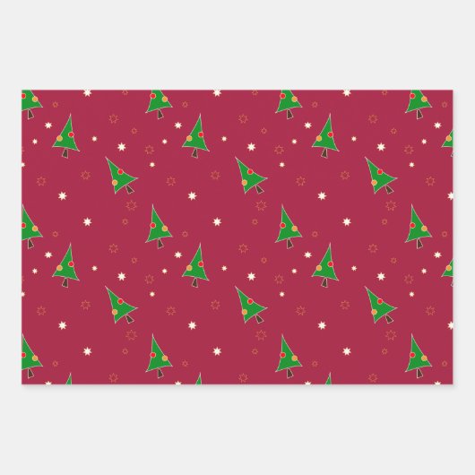Whimsical-kerstboom Inpakpapier Vel (Voorkant)