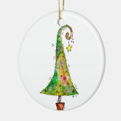 Whimsical-kerstboom Keramisch Ornament (Links)