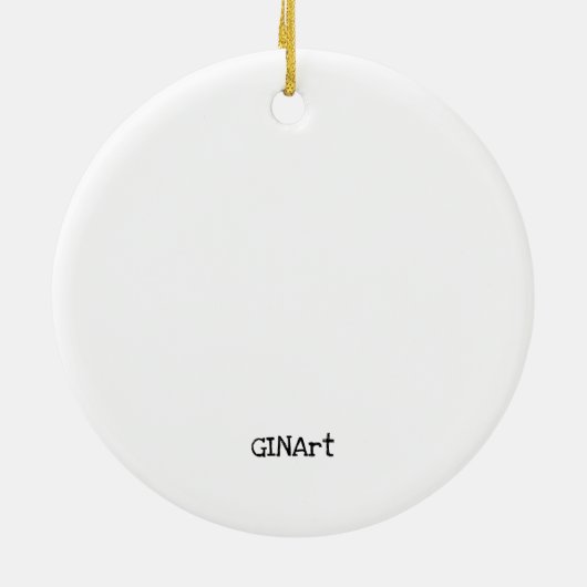 Whimsical-kerstboom Keramisch Ornament (Achterkant)