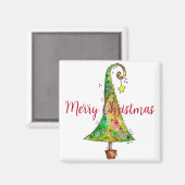 Whimsical-kerstboom Magneet (Voorkant / Achterkant)