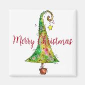 Whimsical-kerstboom Magneet (Voorkant)