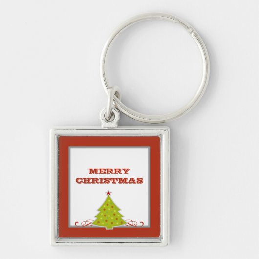 Whimsical-kerstboom Premium-Sleutelhanger Sleutelhanger (Voorkant)