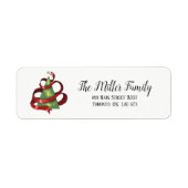 Whimsical Kerstboom Return Address Labels (Voorkant)