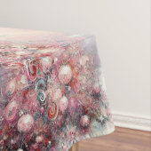 Whimsical Kerstboom Seizoensgebonden Roze Wit Tafelkleed (Voorbeeld)
