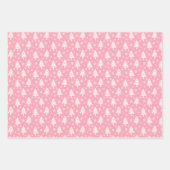 Whimsical-kerstboom Snowflake Pink White Inpakpapier Vel (Voorkant 2)