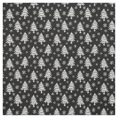 Whimsical-kerstboom Snowflake White Black Stof (Swatch)