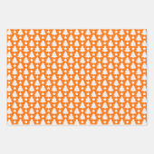 Whimsical-kerstboom Star Oranje White Inpakpapier Vel (Voorkant)