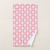 Whimsical-kerstboom Star Pink White Bad Handdoek (Handdoek)