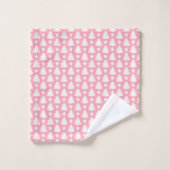 Whimsical-kerstboom Star Pink White Bad Handdoek (Wasdoekje)