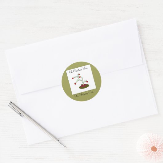 Whimsical-kerstboom - stickers (Envelop)