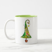 Whimsical-kerstboom Tweekleurige Koffiemok (Links)