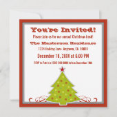 Whimsical-kerstboomfeest Uitnodigen Kaart (Voorkant)