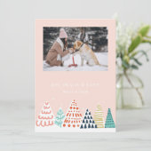 Whimsical-kerstboomplatte vakantiekaart feestdagenkaart (Staand voorkant)