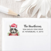 Whimsical-kerstcadeau in Santa Hat Etiket (Insitu)