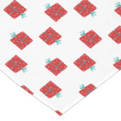 Whimsical kerstcadeaus – Rode & Blauwgroen vakanti Korte Tafelloper (Hoek)