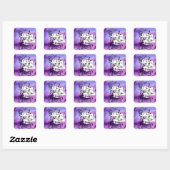 Whimsical-kerstcitaat Vierkante Sticker (Vel)