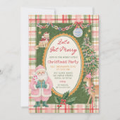 Whimsical Kerstfeest Borrel Kaart (Voorkant)