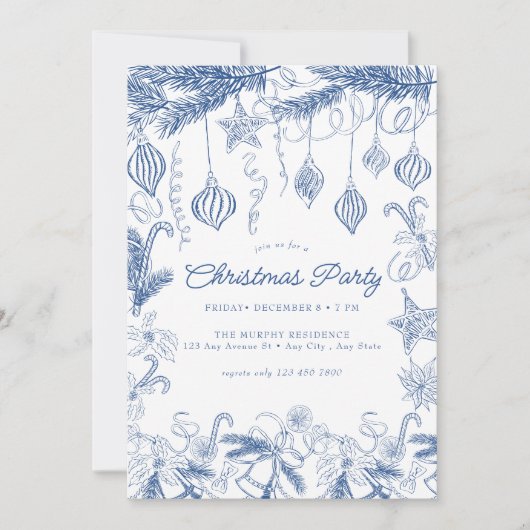 Whimsical-kerstfeest Kaart (Voorkant)