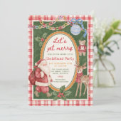 Whimsical Kerstfeest Merry Kaart (Staand voorkant)