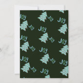 Whimsical Kerstfeest Typografie Cartoon Rendier Kaart (Achterkant)