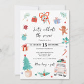 Whimsical Kerstfeest vieren seizoen Kaart (Voorkant)