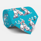 Whimsical Kerstfeestay Singing Cariou Stropdas (Opgerold)