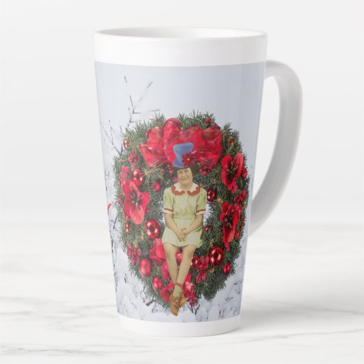 Whimsical -kerstfeestdag latte mok (Rechterhoek)