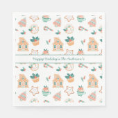 Whimsical Kerstfeestje Servet (Voorkant)