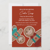 Whimsical-kerstfeestmaal Cookie Swap Kaart (Voorkant)