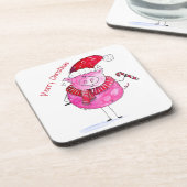 Whimsical-kerstfoto Bier Onderzetter (Linkerzijde)