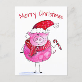 Whimsical-kerstfoto Briefkaart