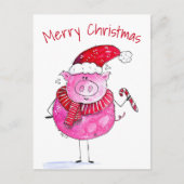 Whimsical-kerstfoto Briefkaart (Voorkant)