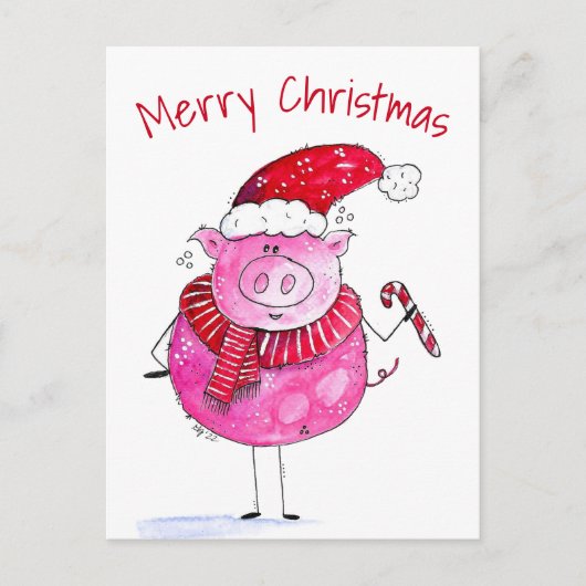 Whimsical-kerstfoto Briefkaart (Voorkant)