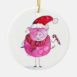 Whimsical-kerstfoto Keramisch Ornament