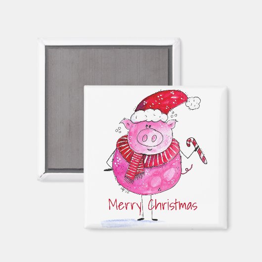 Whimsical-kerstfoto Magneet (Voorkant / Achterkant)