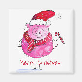 Whimsical-kerstfoto Magneet (Voorkant)