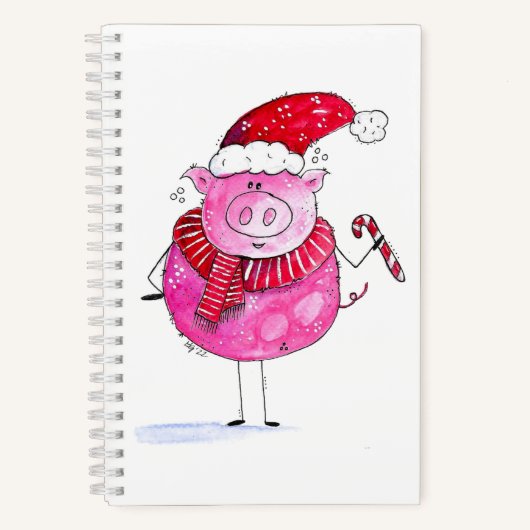 Whimsical-kerstfoto Notitieboek (Voorkant)
