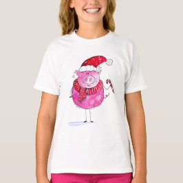 Whimsical-kerstfoto T-shirt
