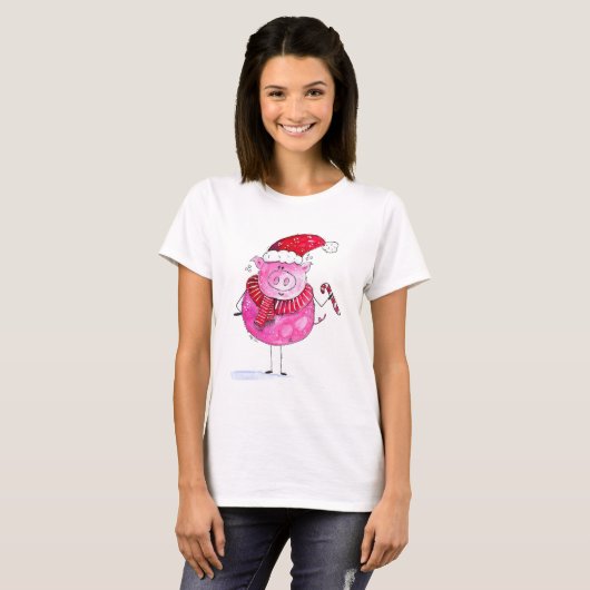Whimsical-kerstfoto T-shirt (Voorkant volledig)