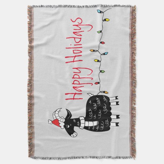 Whimsical-kerstgeit Deken (Voorkant Verticaal)